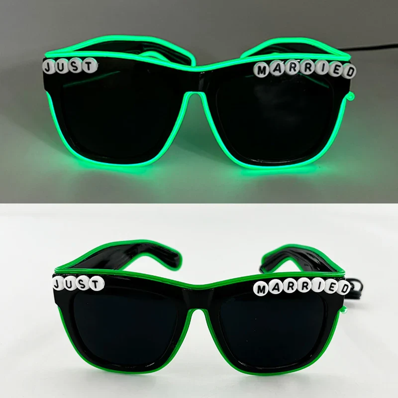 Retro LED Flashing Sunglasses - Bachelorette Party Decoration, Women's Men Props - Image 5