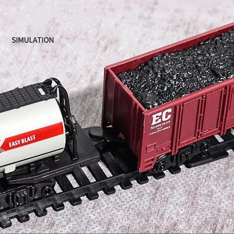Retro Steam Electric Train Set with Lights - Christmas Railway Toy for Kids, Perfect Holiday Gift - Image 2