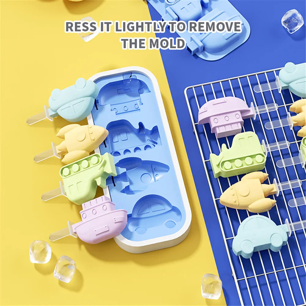 Reusable Silicone Ice Cream Mold and Ice Pop Maker - Food Grade, Non-Stick, Easy to Clean, Temperature Resistant - Image 4
