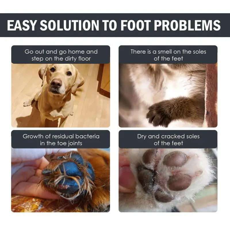 Rinse-Free Pet Foot Cleaner Foam with Silicone Brush - Gentle Paw Care for Dogs & Cats - Image 4