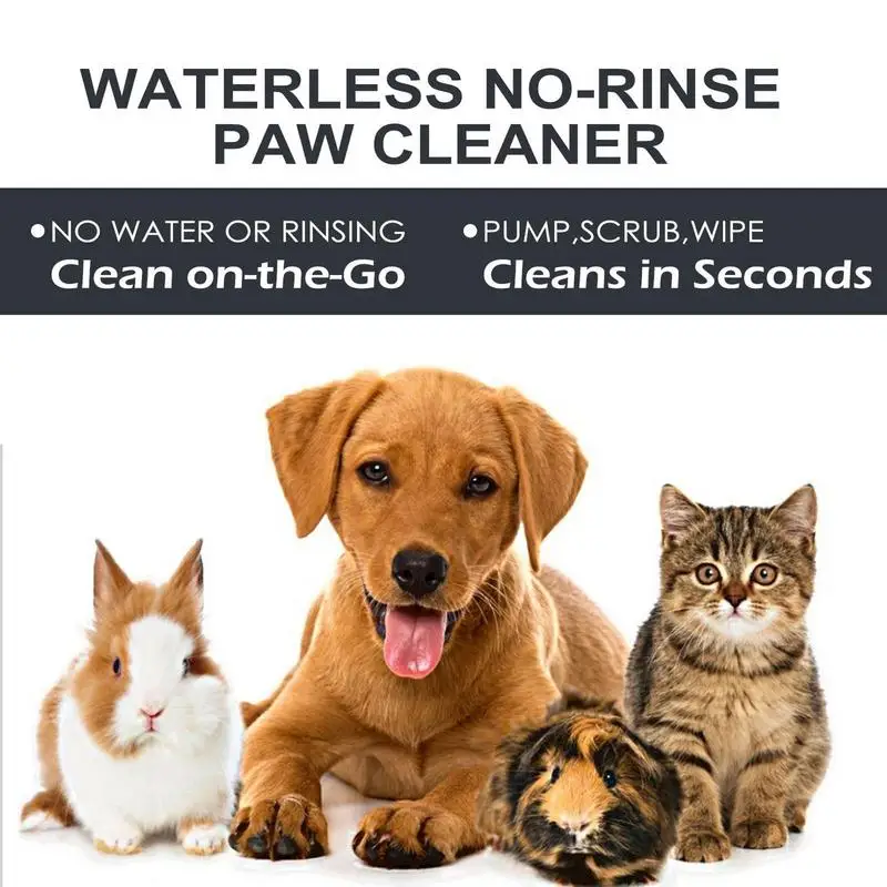 Rinse-Free Pet Foot Cleaner Foam with Silicone Brush - Gentle Paw Care for Dogs & Cats - Image 5