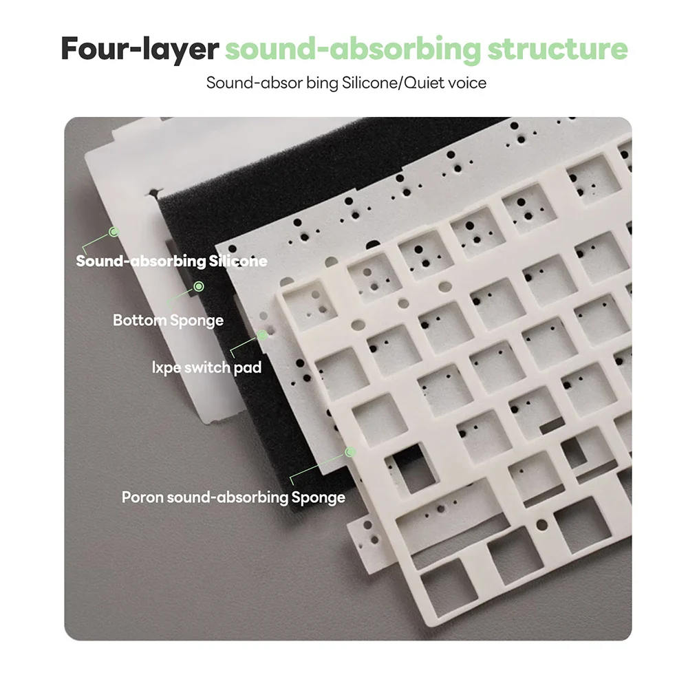 Mechanical Keyboard R75 Gasket 80Key RGB Hot Swap Spanish - Image 11