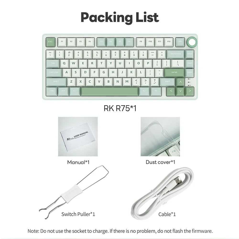 Mechanical Keyboard R75 Gasket 80Key RGB Hot Swap Spanish - Image 17