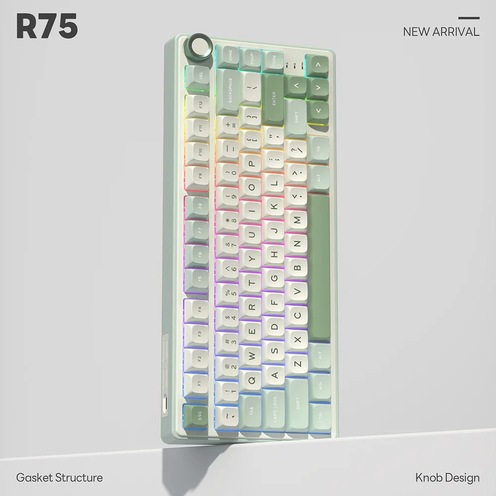 Mechanical Keyboard R75 Gasket 80Key RGB Hot Swap Spanish - Image 9