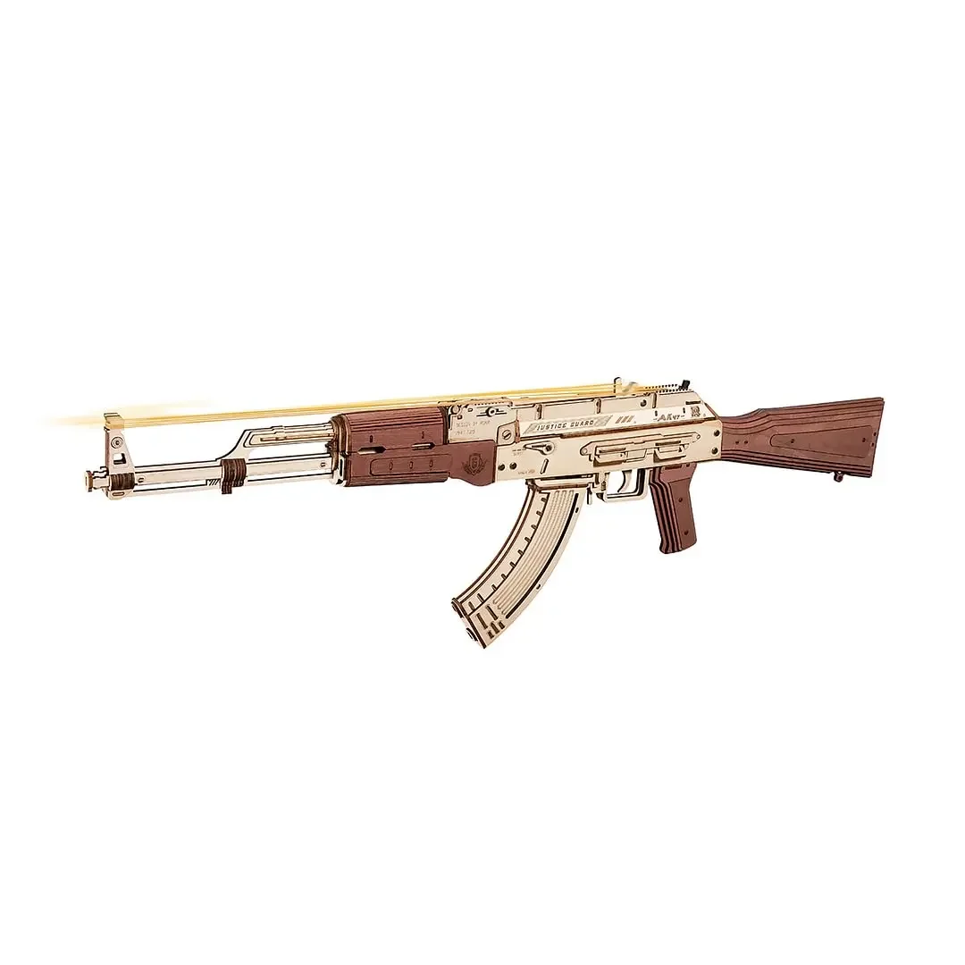 Robotime Rokr 3D Wooden Puzzle Toy Rifle Kit for Adults & Kids, Unique Gift - Image 7
