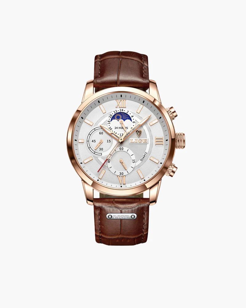 Robust men's wristwatch – classic design, stainless steel, for business and leisure