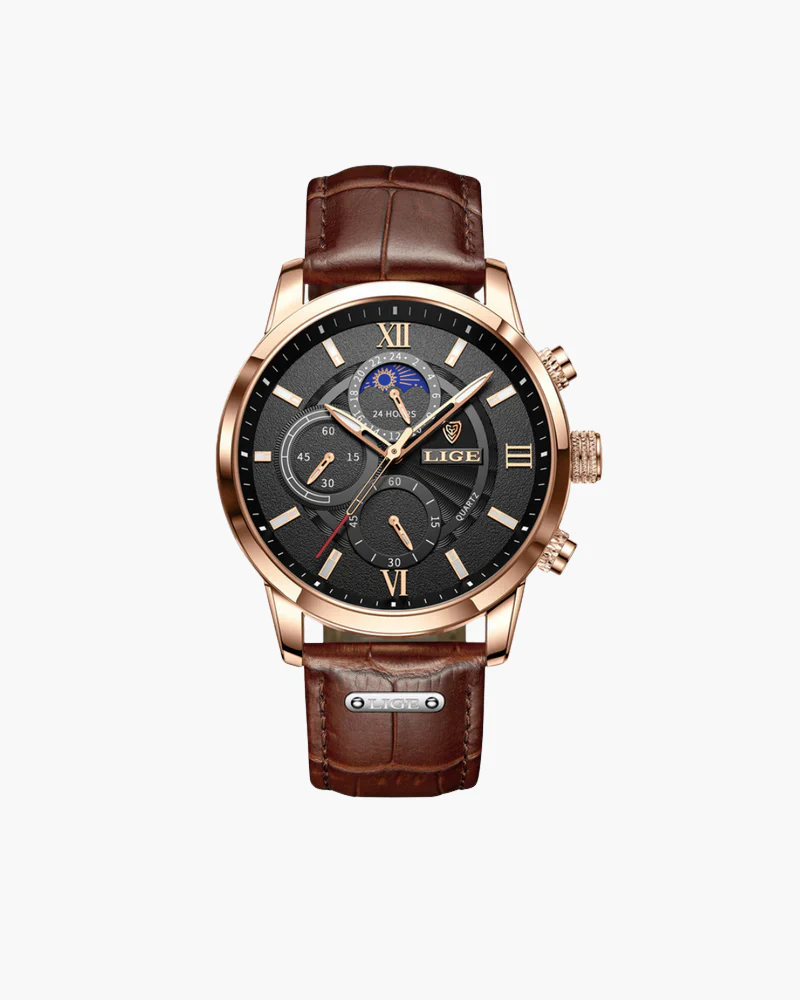Robust men's wristwatch – classic design, stainless steel, for business and leisure - Image 2
