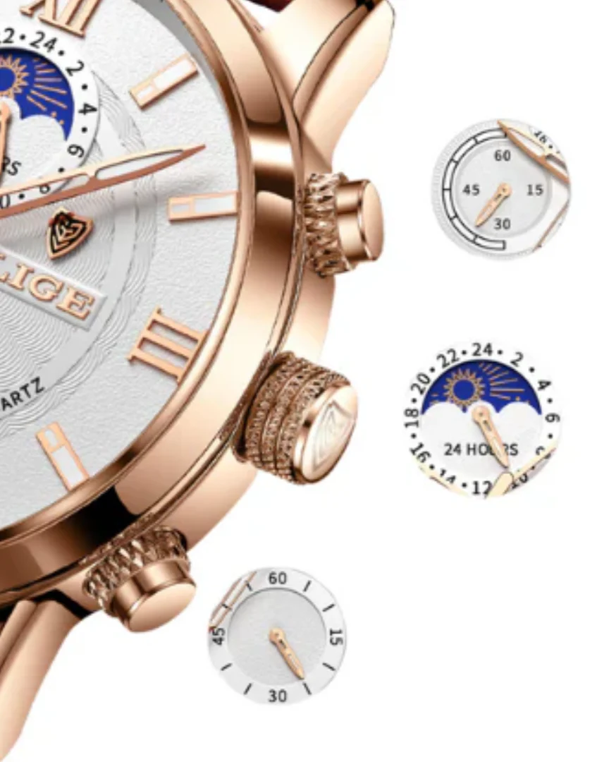 Robust men's wristwatch – classic design, stainless steel, for business and leisure - Image 5