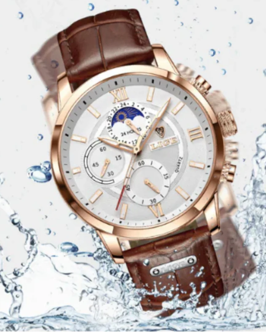 Robust men's wristwatch – classic design, stainless steel, for business and leisure - Image 6