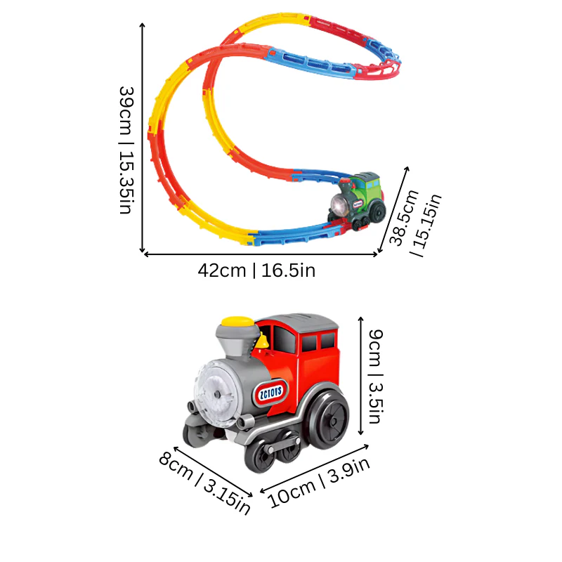 Rolling Rail Train Car DIY Splicing Track - Electronic Toy with Lights and Sounds - Image 2