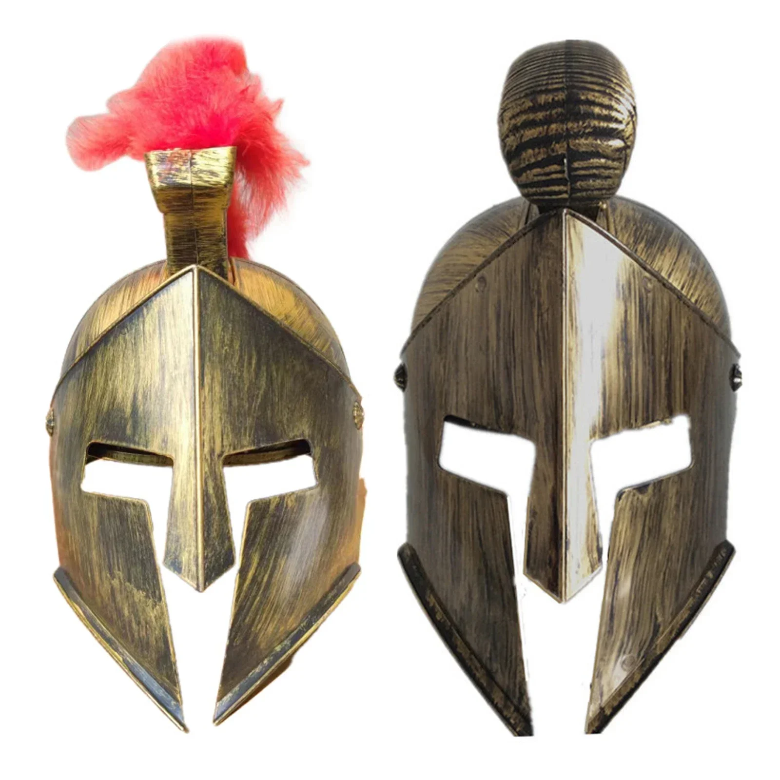 Roman Gladiator Helmet with Moving Face Cover for Adult and Teen Costume, Lightweight Durable Plastic Design - Image 2