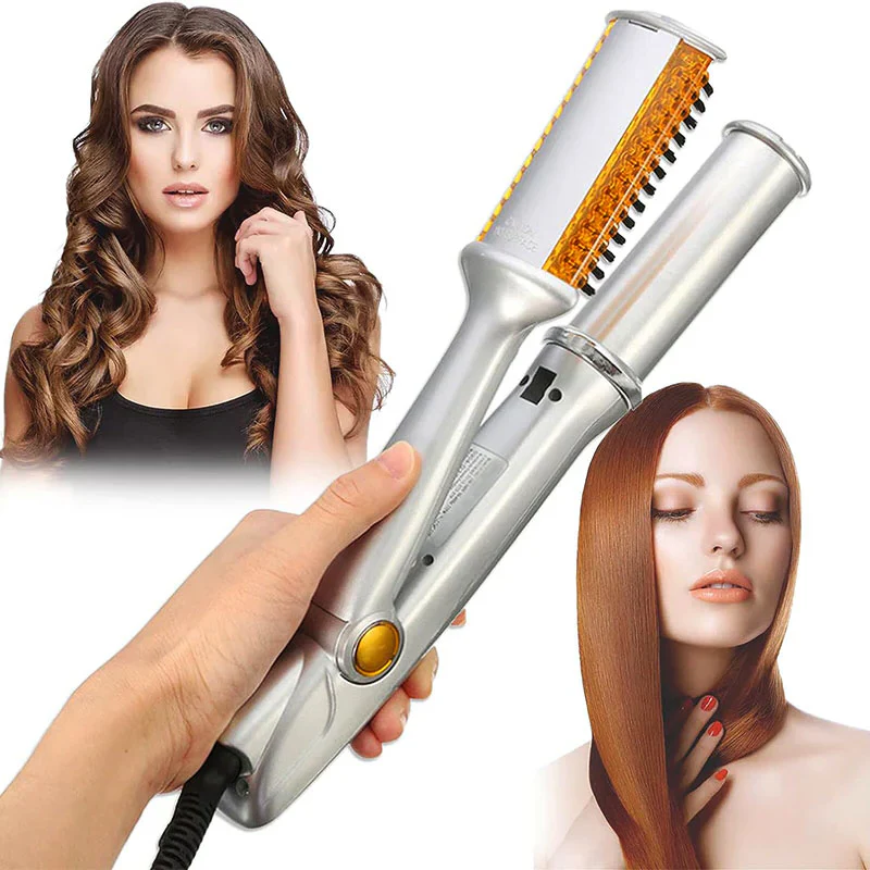 Rotating Hair Iron 2-in-1 Salon-Quality Hair Styling Tool, 3 Heat Settings, Wet and Dry Styling, Fall 2025 Trend Gift - Image 2