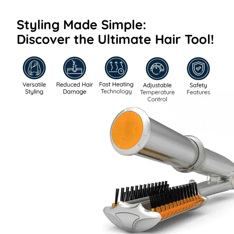Rotating Hair Iron 2-in-1 Salon-Quality Hair Styling Tool, 3 Heat Settings, Wet and Dry Styling, Fall 2025 Trend Gift - Image 3