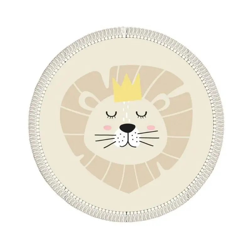 Round Fluffy Rug Tassel Nursery Play Mat Cozy Fall 2025 Plush Circle Bedroom Rug Soft Play Surface - Image 7