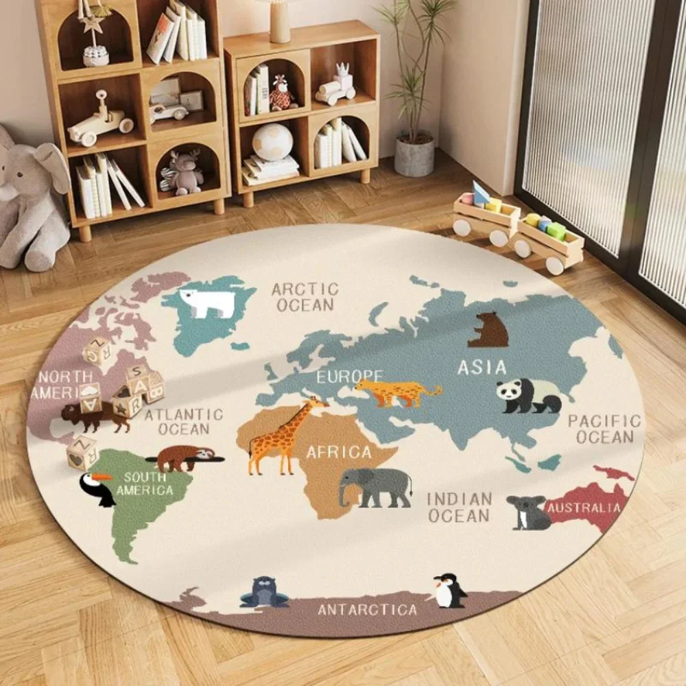 Round Fluffy Rug Tassel Nursery Play Mat Cozy Fall 2025 Plush Circle Bedroom Rug Soft Play Surface - Image 8