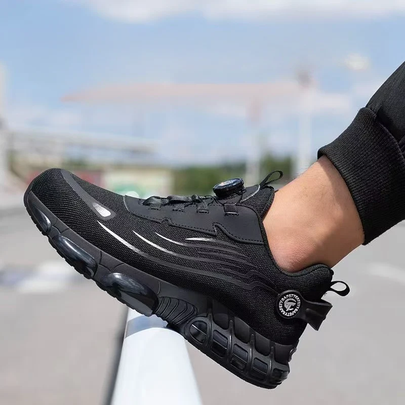 Safety Shoes for Men with Slip-Resistant Sole, Ergonomic Design, Lightweight Comfort, S3 Protection, Black and Gray Options - Image 5