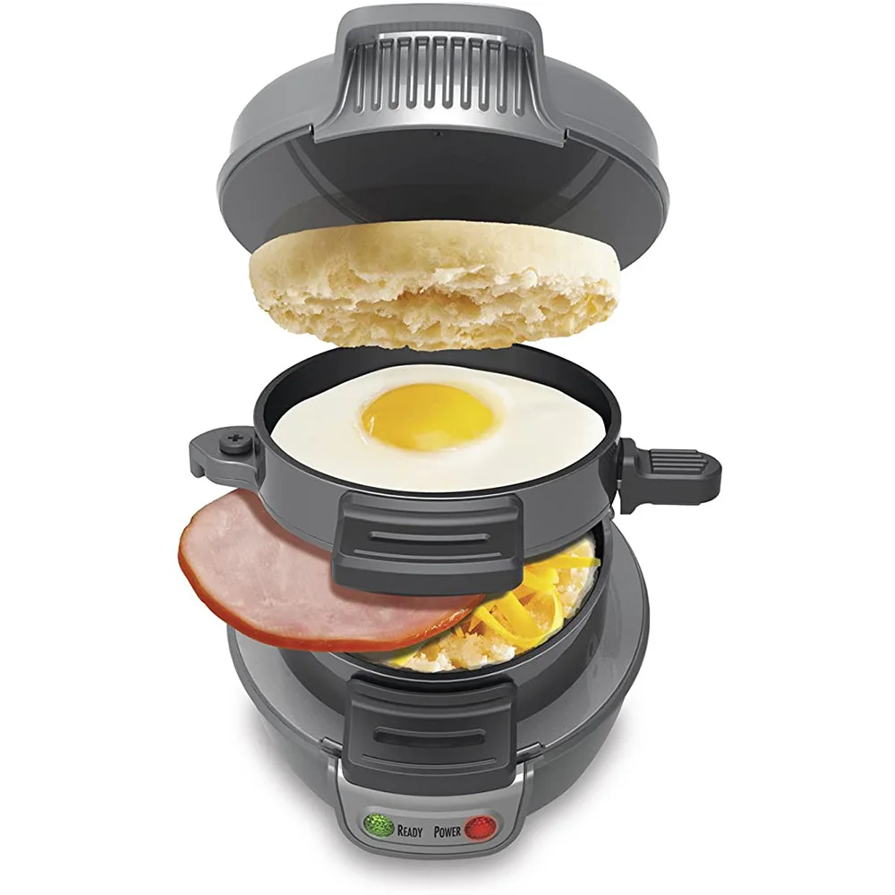 Sandwich Maker Multi Function Breakfast Machine With Interchangeable Plates Back To School 2025 Space Saving Single Serve - Image 2