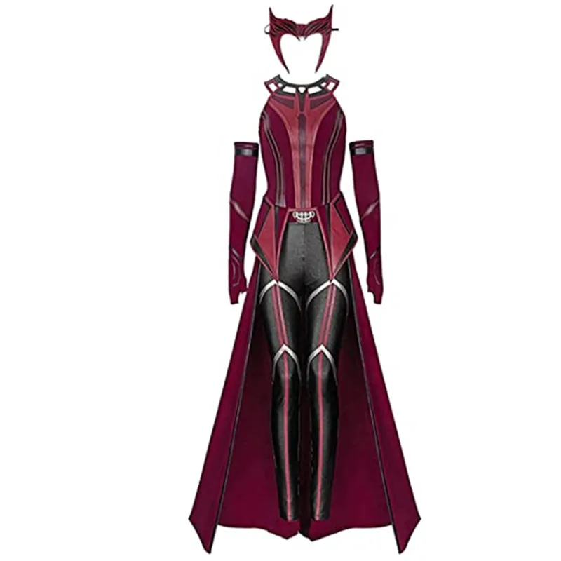 Scarlet Witch Cosplay Full Set Costume Cloak Pants - Image 3