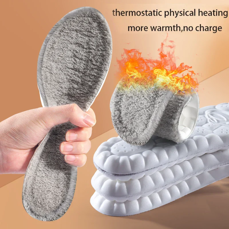 Self Heated Insoles Real Cashmere 4D Cloud Thermal Winter 2025 Arch Support Anti Odor - Image 3