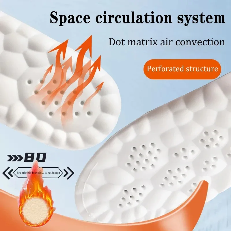 Self Heated Insoles Real Cashmere 4D Cloud Thermal Winter 2025 Arch Support Anti Odor - Image 6