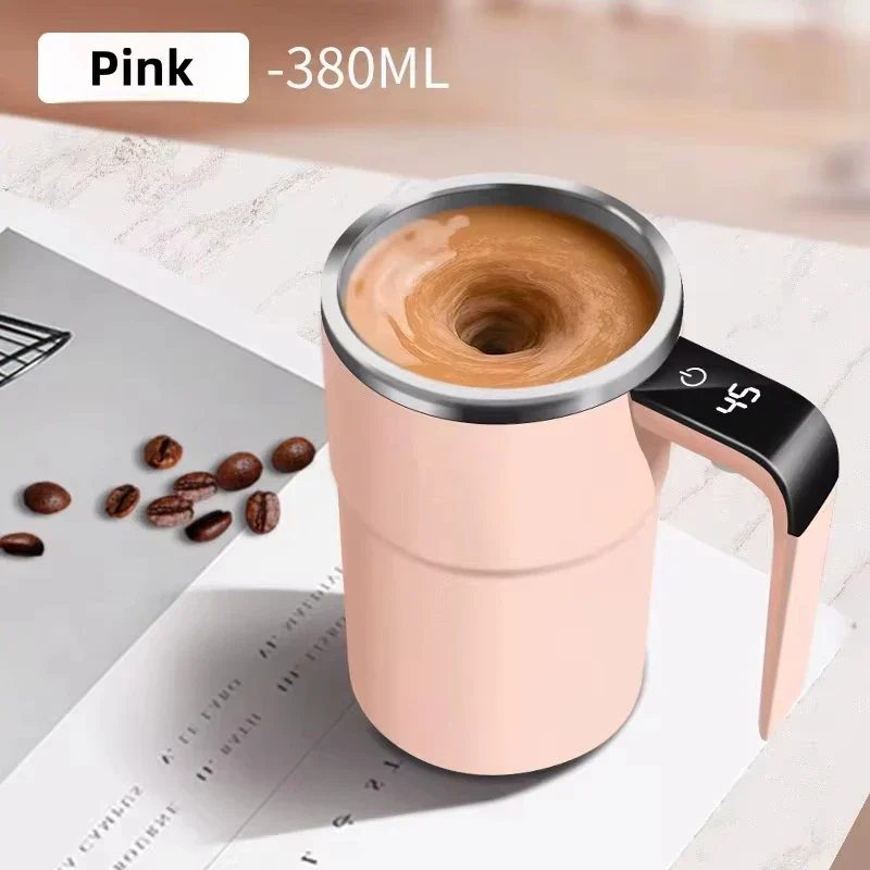 Self Stirring Mug 380ML Stainless Steel Interior USB Rechargeable Electric Coffee Cup Back To Work 2025 IP67 Waterproof - Image 14