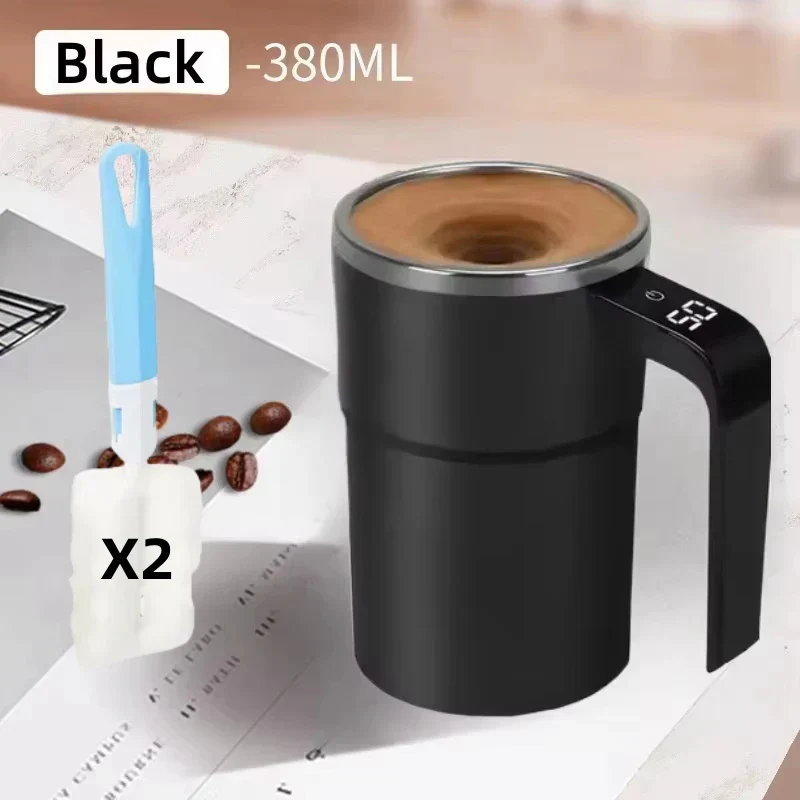 Self Stirring Mug 380ML Stainless Steel Interior USB Rechargeable Electric Coffee Cup Back To Work 2025 IP67 Waterproof - Image 7