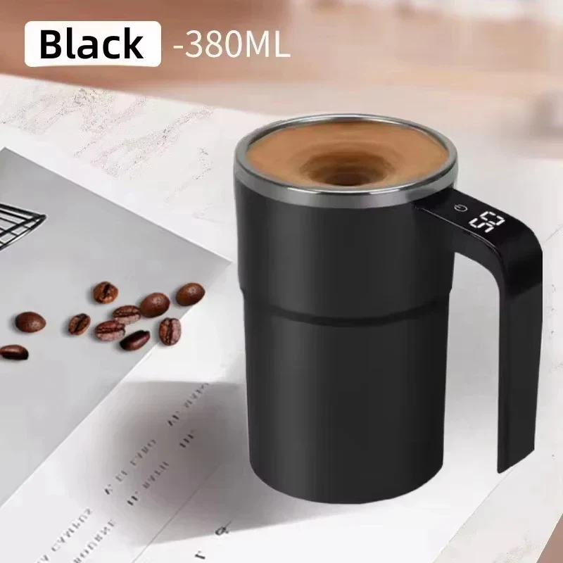 Self Stirring Mug 380ML Stainless Steel Interior USB Rechargeable Electric Coffee Cup Back To Work 2025 IP67 Waterproof - Image 8
