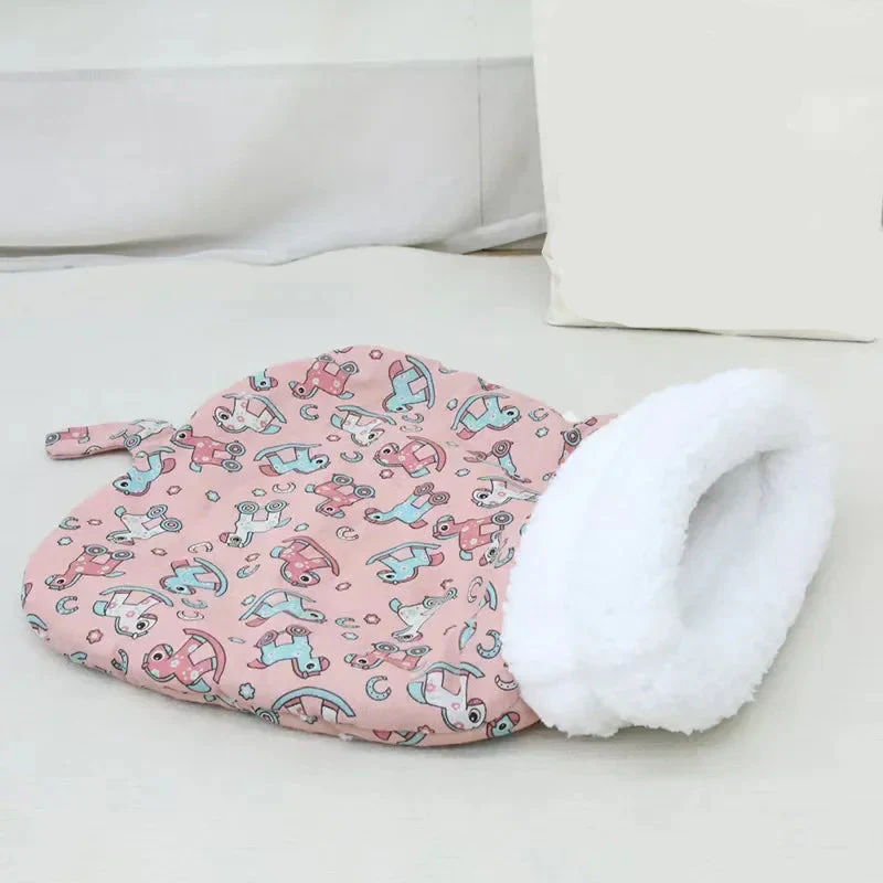 Self Warming Cat Bed - Soft Plush Cat Sleeping Bag for Indoor Cats, Cozy Nest for Small Pets - Image 4