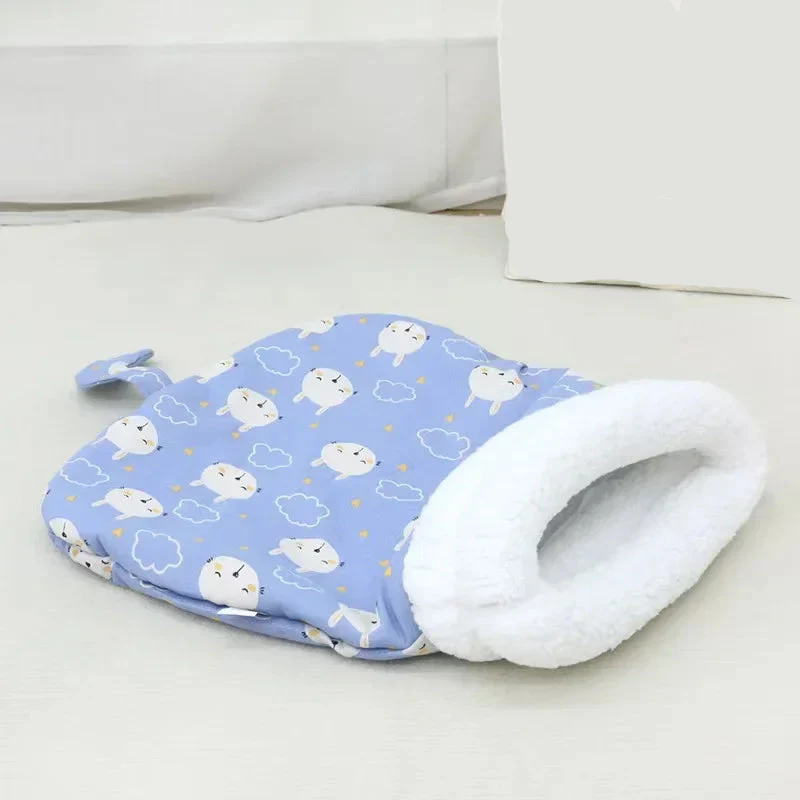 Self Warming Cat Bed - Soft Plush Cat Sleeping Bag for Indoor Cats, Cozy Nest for Small Pets - Image 5