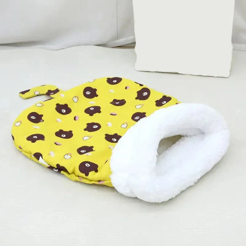 Self Warming Cat Bed - Soft Plush Cat Sleeping Bag for Indoor Cats, Cozy Nest for Small Pets - Image 6