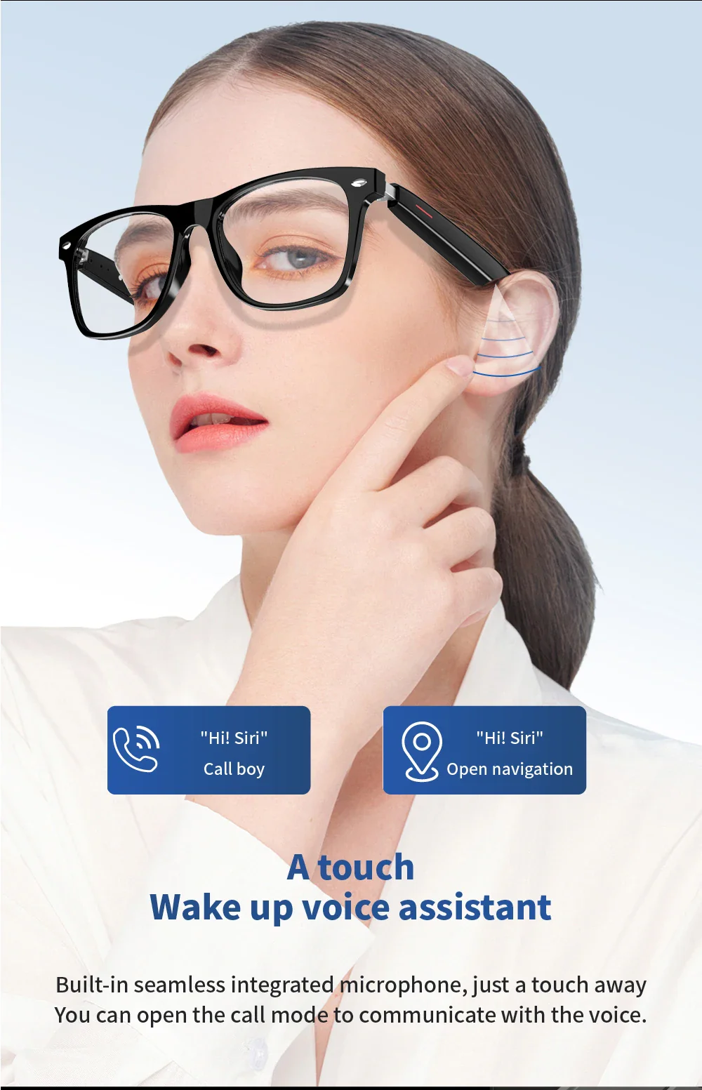 Smart Glasses Blue Light Polarized Audio Sunglasses - Image 12