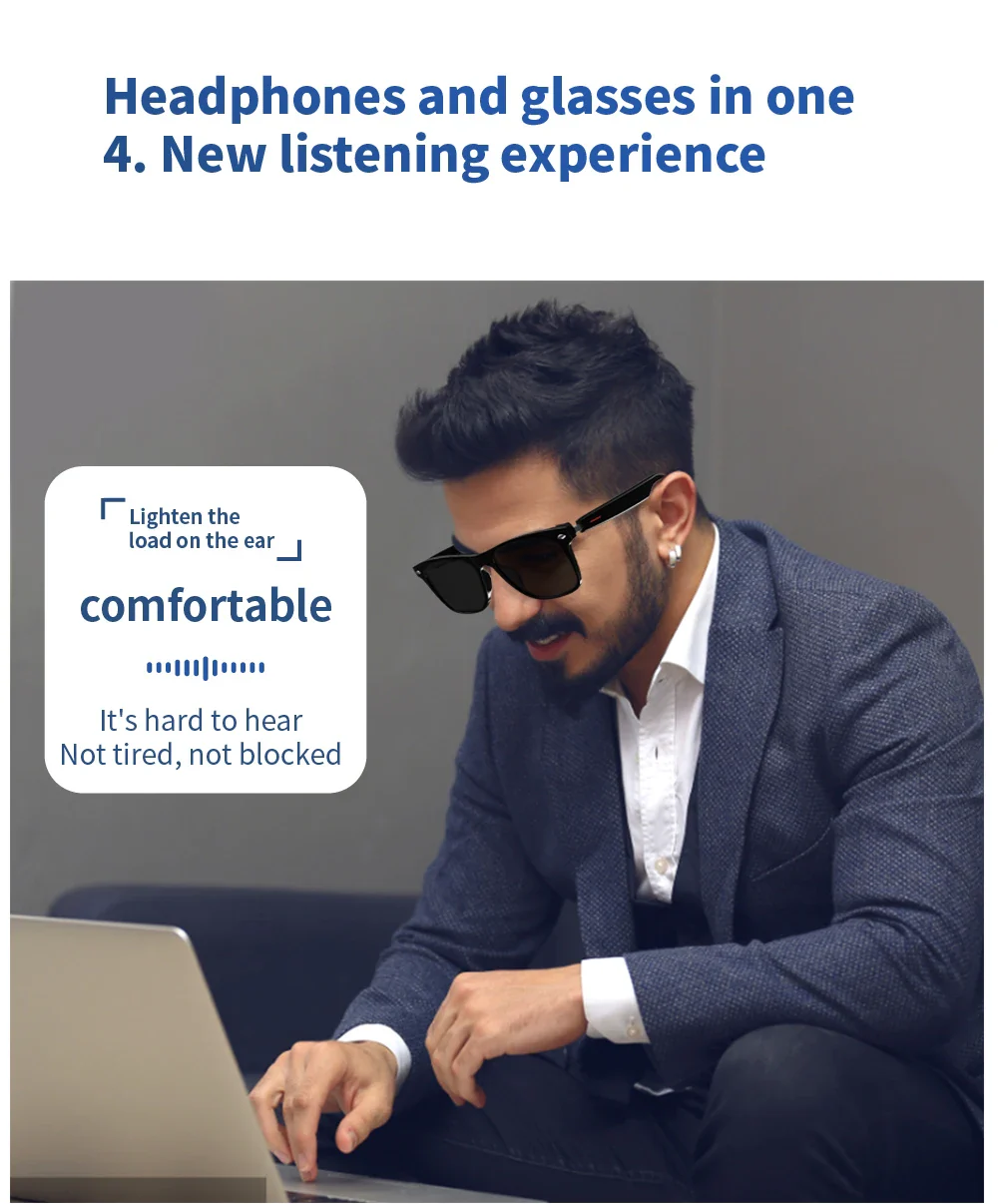 Smart Glasses Blue Light Polarized Audio Sunglasses - Image 18