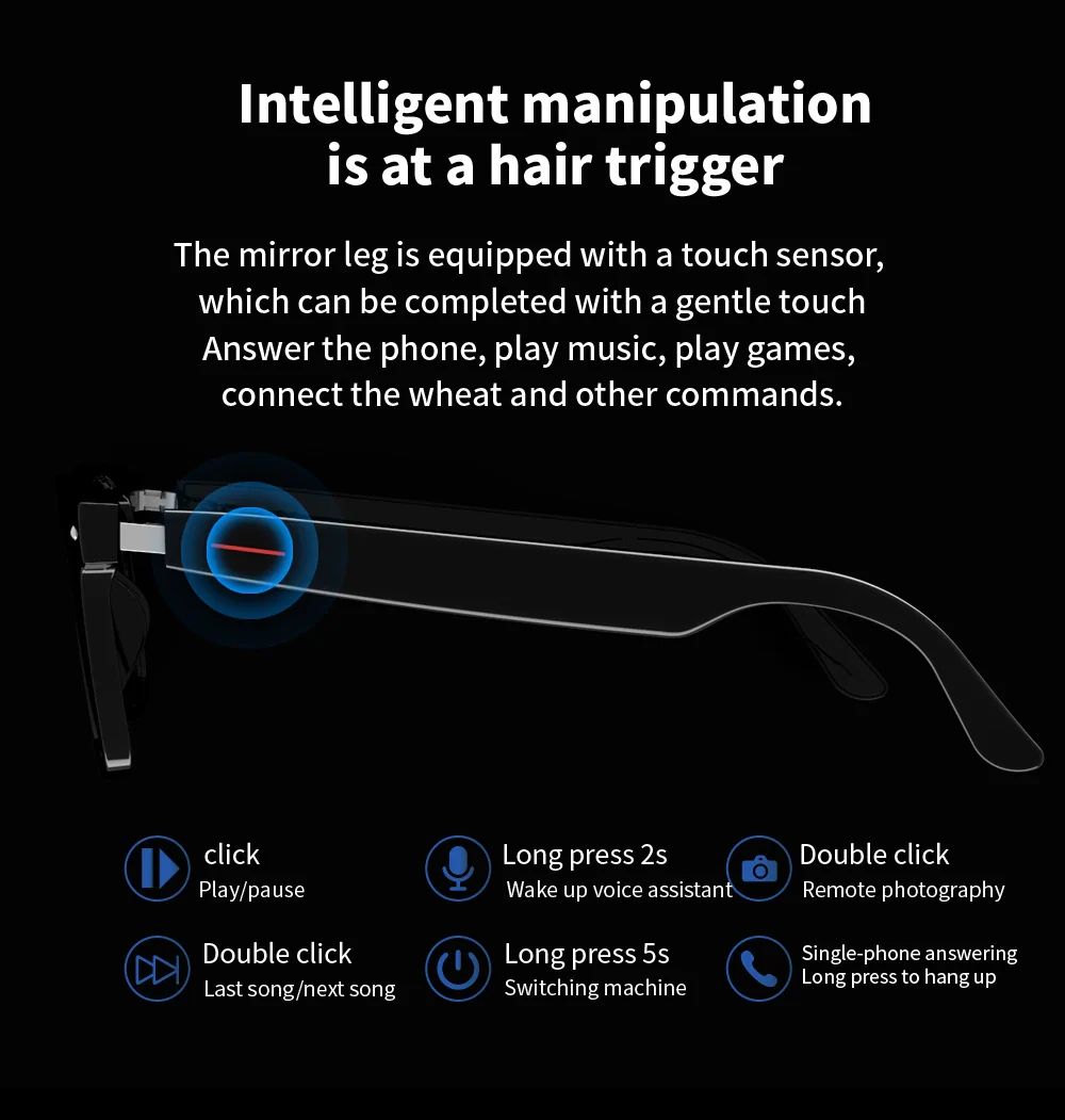 Smart Glasses Blue Light Polarized Audio Sunglasses - Image 23