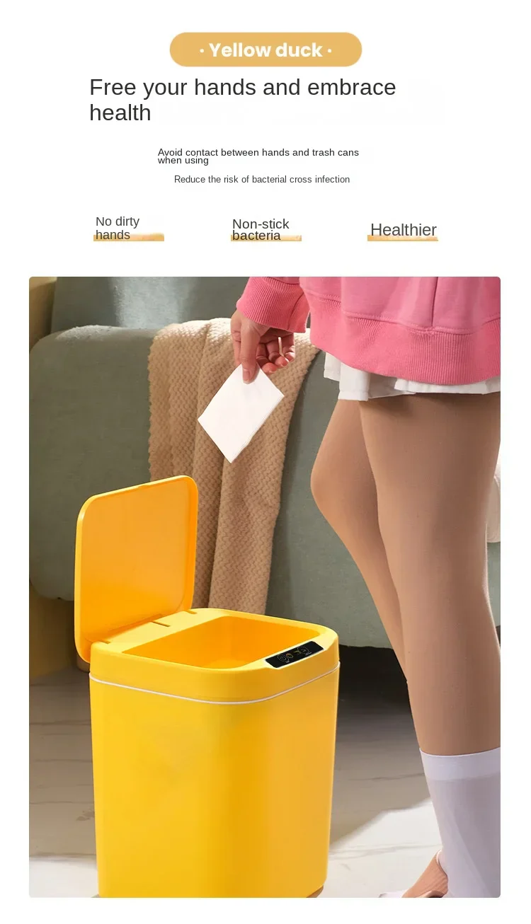 Sensor Trash Can Automatic Waste Bin Home 2025 Hands Free - Image 10