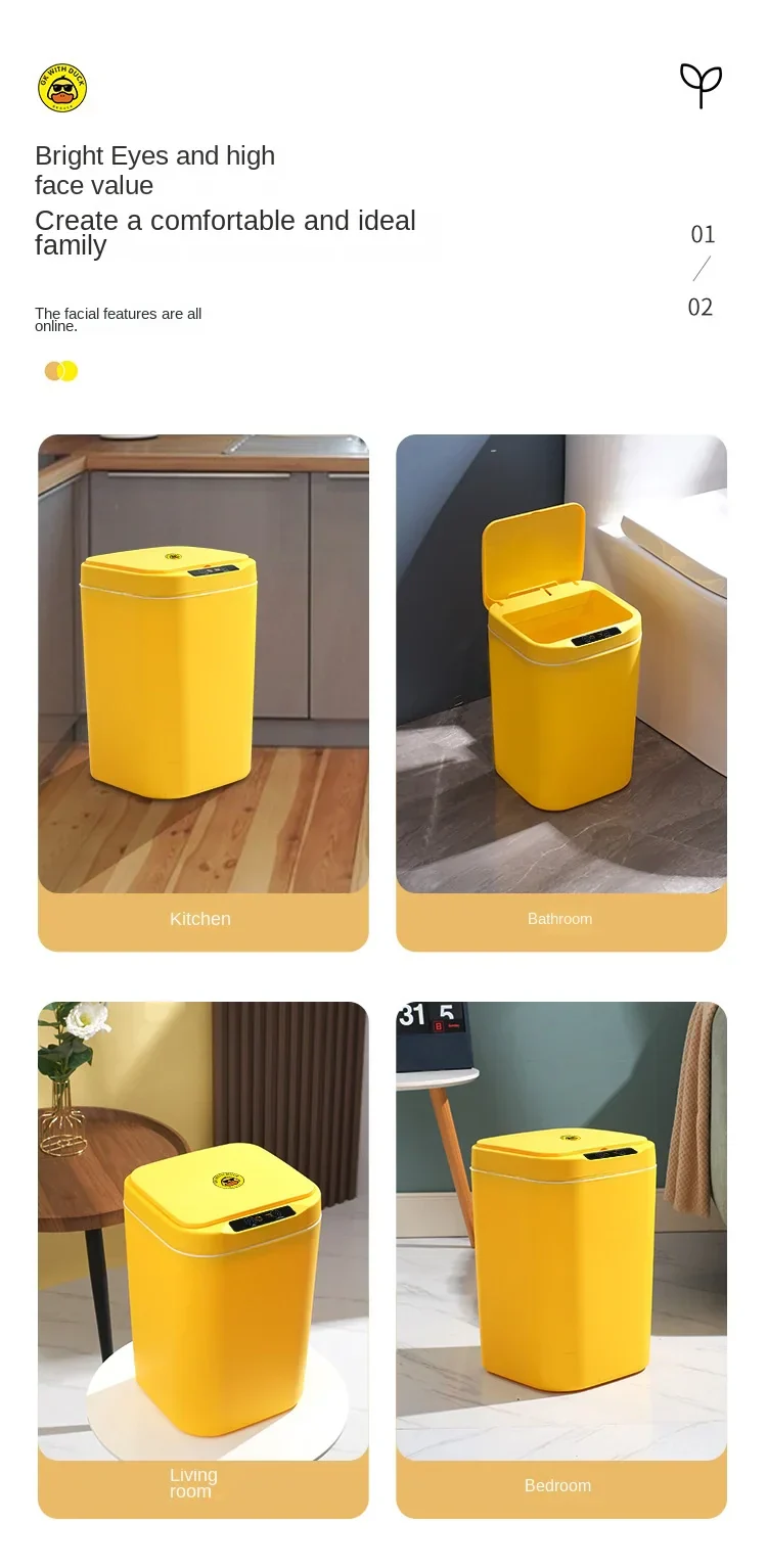 Sensor Trash Can Automatic Waste Bin Home 2025 Hands Free - Image 14