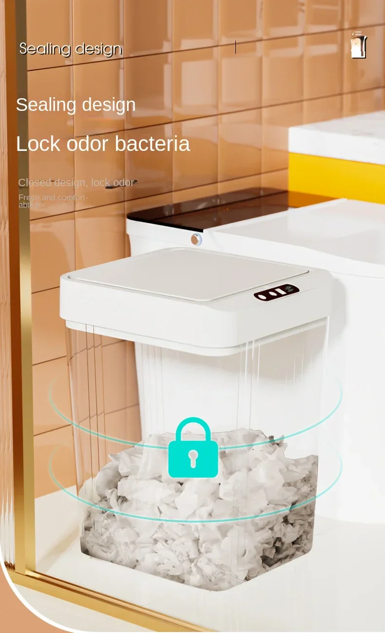 Sensor Trash Can Automatic Waste Bin Home 2025 Hands Free - Image 7