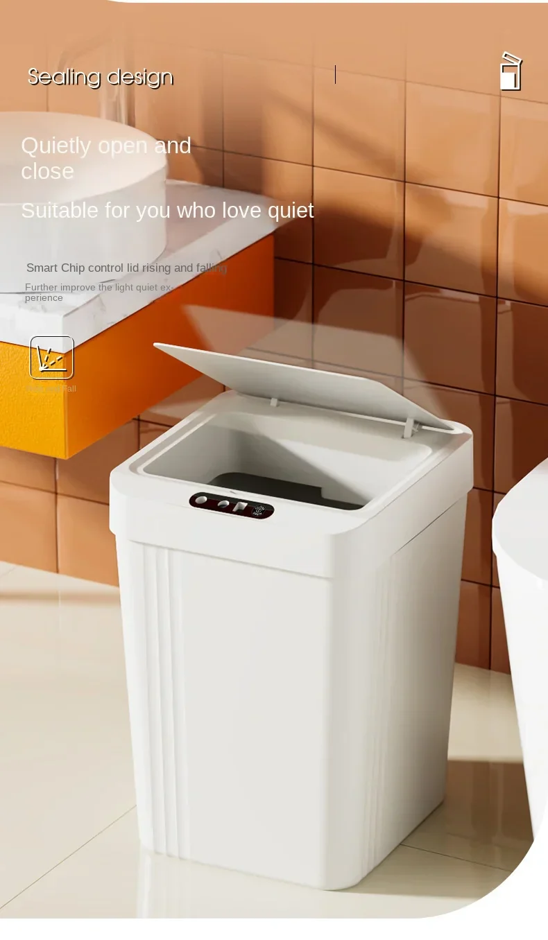 Sensor Trash Can Automatic Waste Bin Home 2025 Hands Free - Image 8