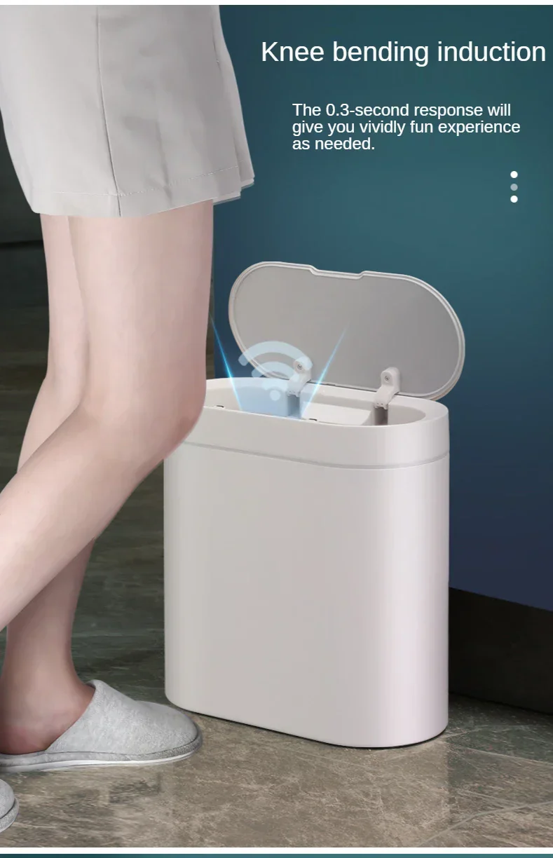 Sensor Trash Can Touchless 8L Kitchen Bathroom Bin Compact - Image 11