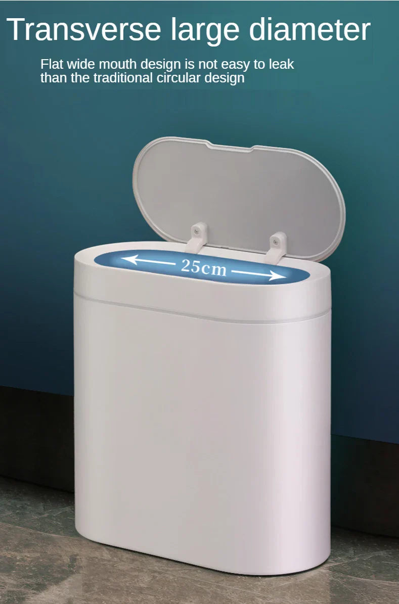 Sensor Trash Can Touchless 8L Kitchen Bathroom Bin Compact - Image 12