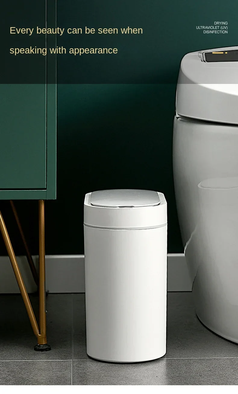 Sensor Trash Can Touchless 8L Kitchen Bathroom Bin Compact - Image 21