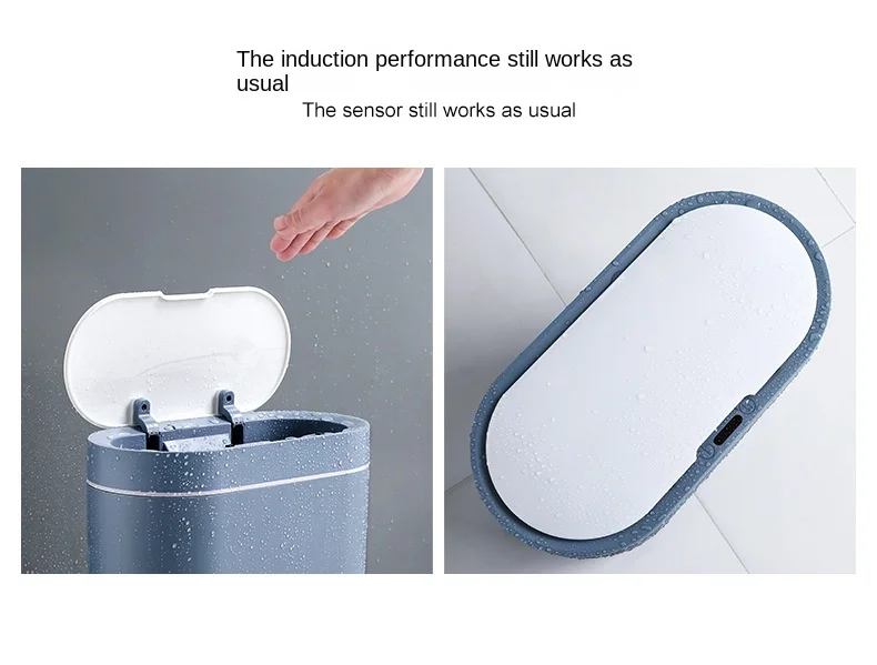 Sensor Trash Can Touchless 8L Kitchen Bathroom Bin Compact - Image 26