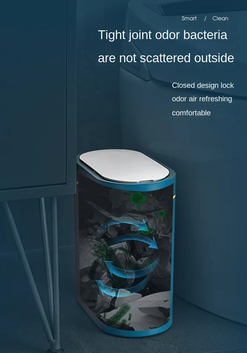 Sensor Trash Can Touchless 8L Kitchen Bathroom Bin Compact - Image 27