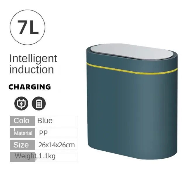 Sensor Trash Can Touchless 8L Kitchen Bathroom Bin Compact - Image 31