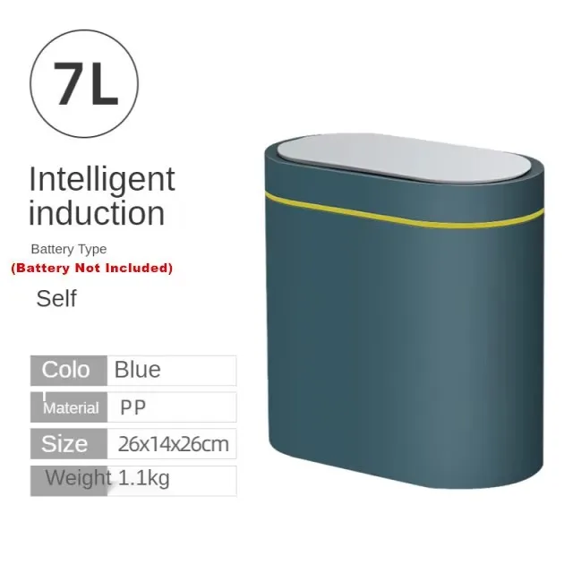 Sensor Trash Can Touchless 8L Kitchen Bathroom Bin Compact - Image 32
