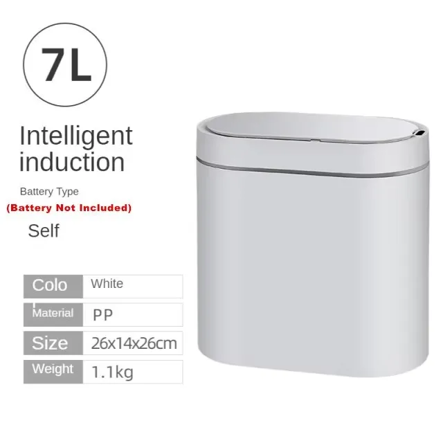 Sensor Trash Can Touchless 8L Kitchen Bathroom Bin Compact - Image 38