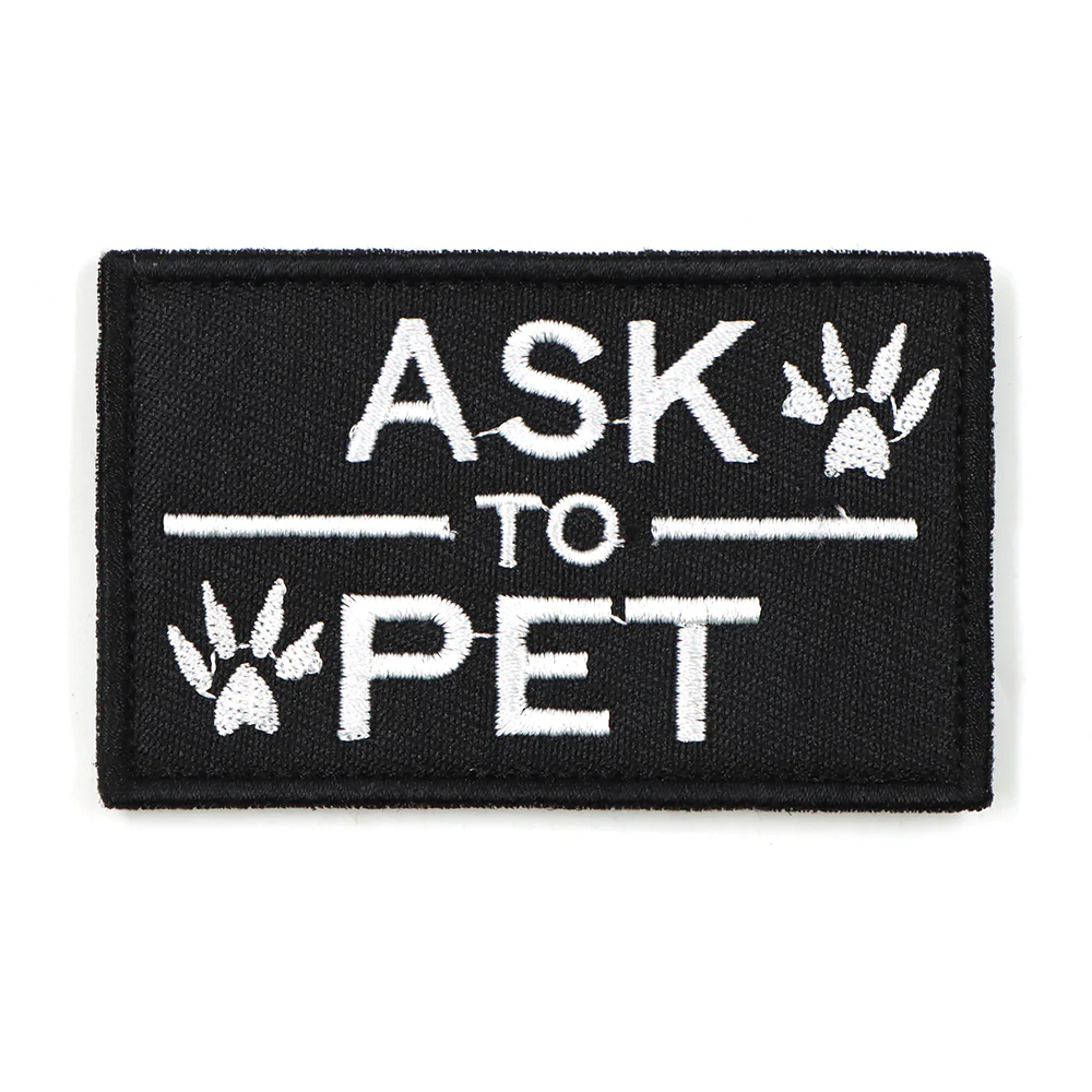Service Dog Patch Black Harness Label Hook And Loop Fasteners Fall 2025 Easy On Off For Quick Identification - Image 4