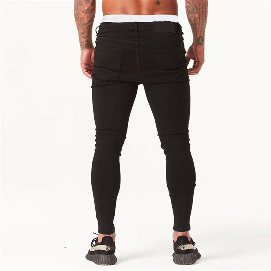 Shascullfites Spray On Jeans Men Hip Hop Distressed Ripped 3 Colors Super Skinny - Image 3