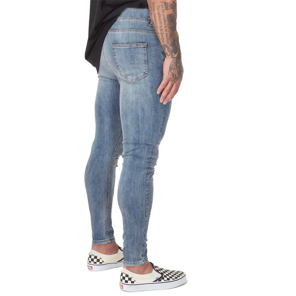 Shascullfites Spray On Jeans Men Hip Hop Distressed Ripped 3 Colors Super Skinny - Image 7