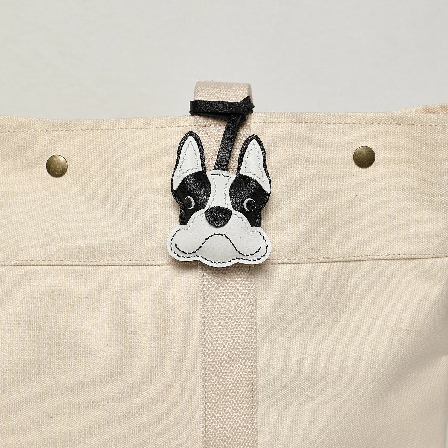 Leather Bag Charm No Face Keychain Black Cozy Cute Gift - Image 13