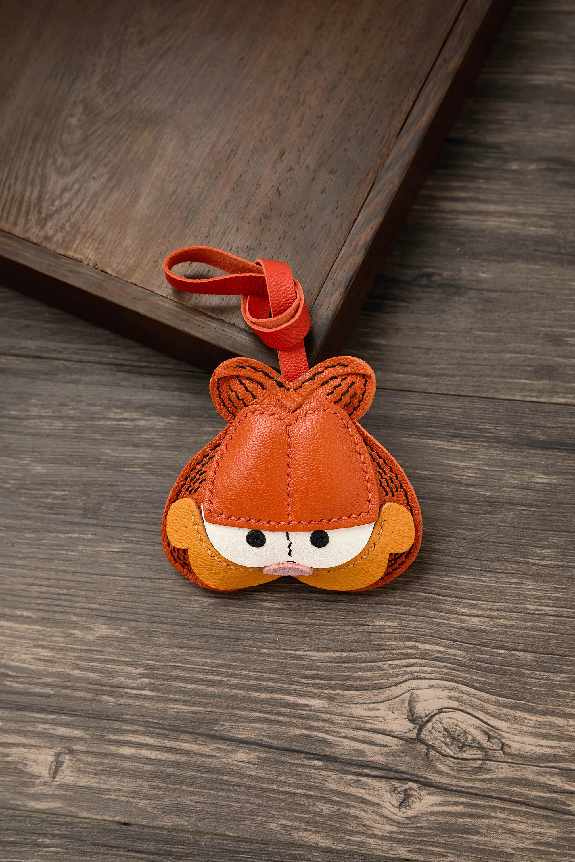Leather Bag Charm No Face Keychain Black Cozy Cute Gift - Image 17